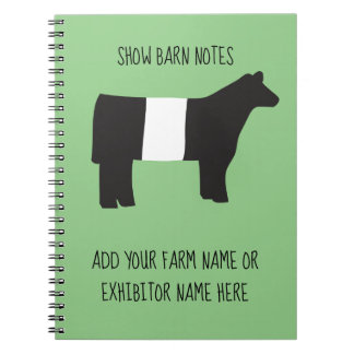 Show Barn Notes - Livestock Exhibitor Customizable Notebook