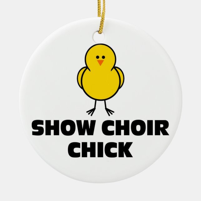 Show Choir Chick Ceramic Ornament (Front)