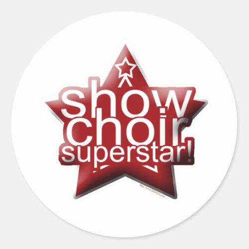Show Choir Superstar Classic Round Sticker