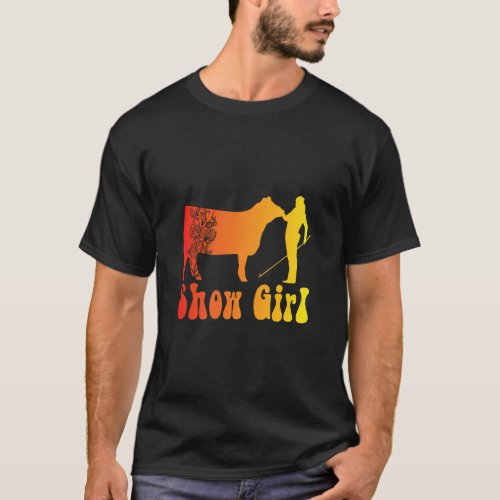 Show Girl Fun Livestock Cattle Showing  T_Shirt
