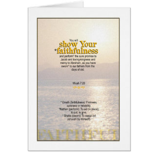 Show God's Faithfulness - Micah 7:20