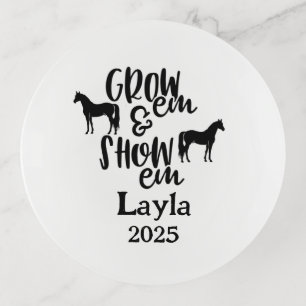 Show Horse Custom Name Trinket Tray