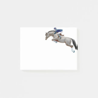 Show Jumper Gray Horse Post It Notes
