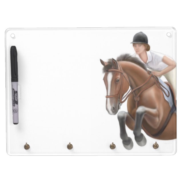 Show Jumper Horse Dry Erase Board (Front)