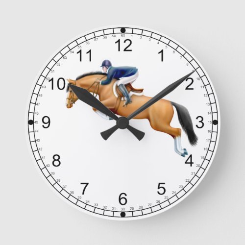 Show Jumper Horse Equestrian Wall Clock