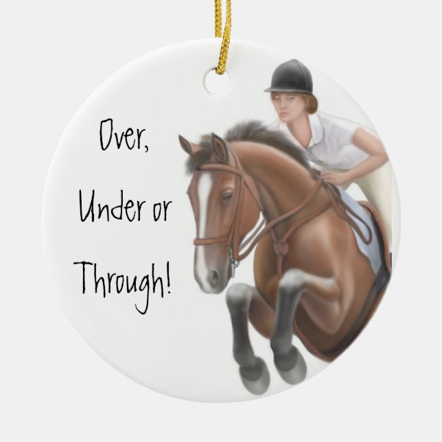 Show Jumper Horse Ornament (Front)