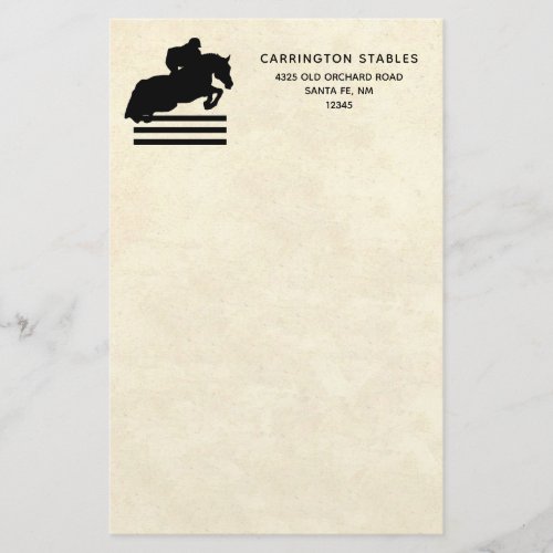 Show Jumper Silhouette for Horse Lovers Stationery