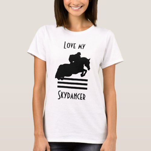 Show Jumper Silhouette for Horse Lovers T_Shirt