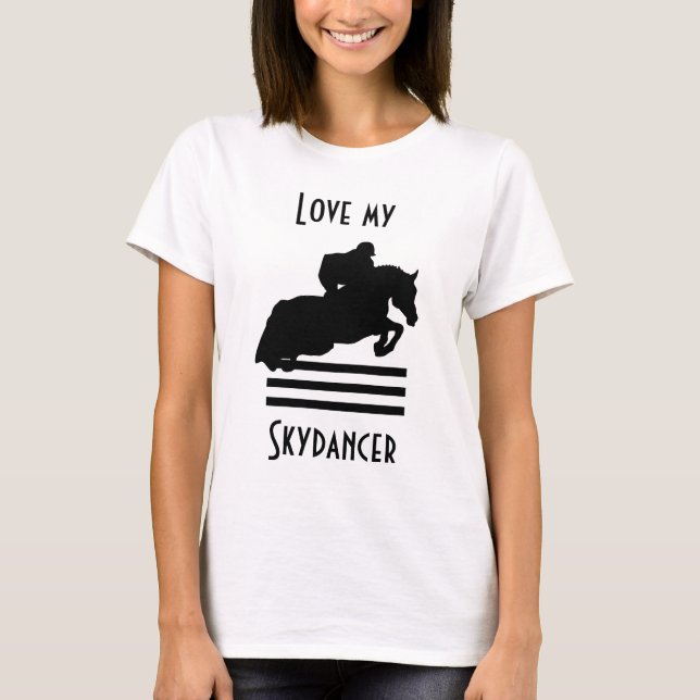 Show Jumper Silhouette for Horse Lovers T-Shirt (Front)