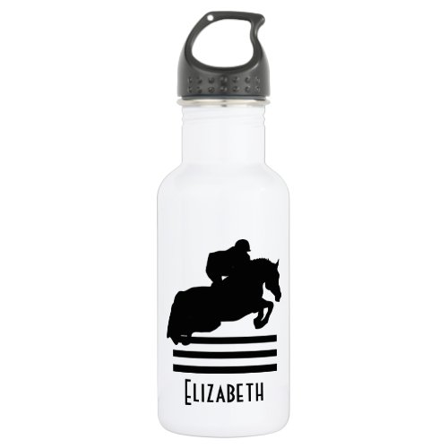 Show Jumper Silhouette for Horse Lovers Water Bottle