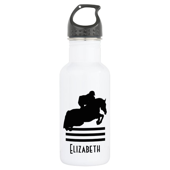 Show Jumper Silhouette for Horse Lovers Water Bottle (Front)