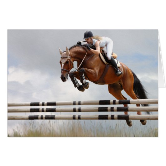 show jumping cards (Front Horizontal)