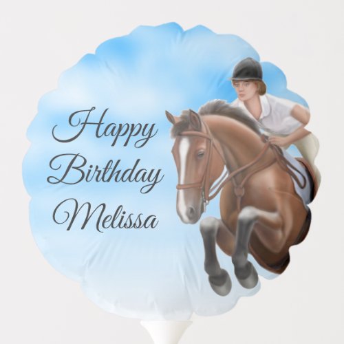 Show Jumping Horse Equestrian Birthday Balloon