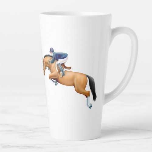 Show Jumping Horse Equestrian Latte Mug