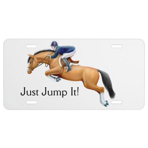 Show Jumping Horse Equestrian License Plate