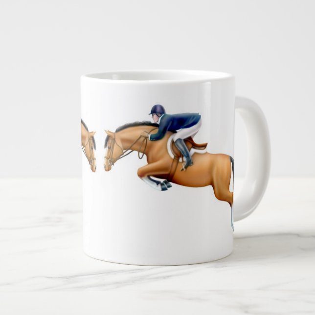 Show Jumping Horse Equestrian Mug (Front Right)