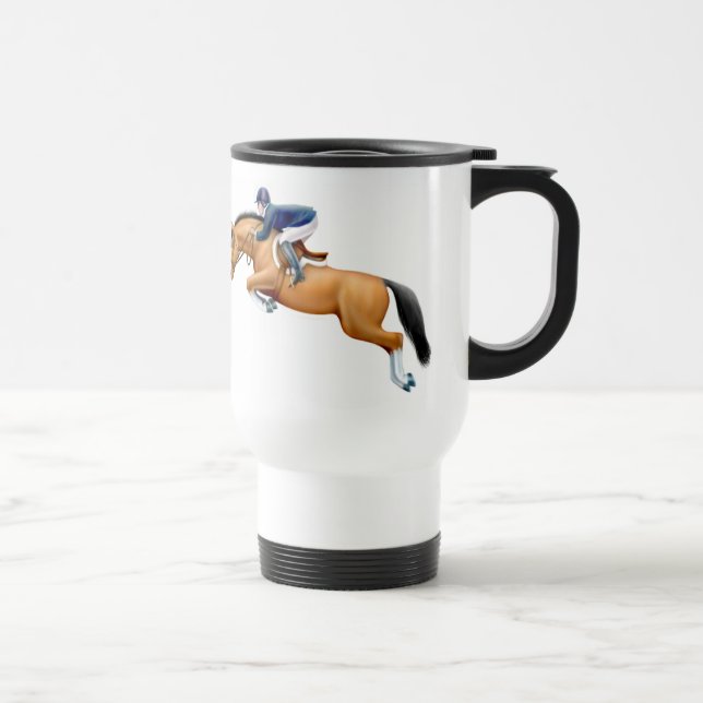Show Jumping Horse Equestrian Travel Mug (Right)