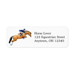 Show Jumping Horse Label