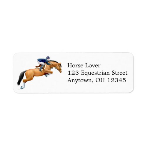 Show Jumping Horse Label