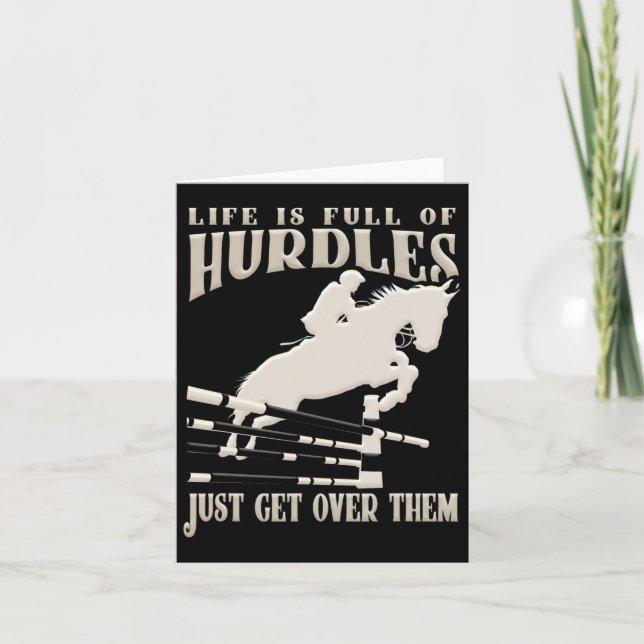 Show Jumping Horse Rider Equestrian Riding Horseba Card (Front)