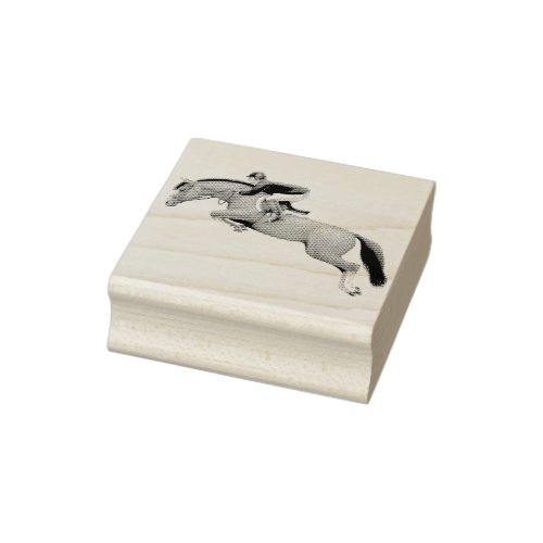 Show Jumping Horse Rubber Stamp