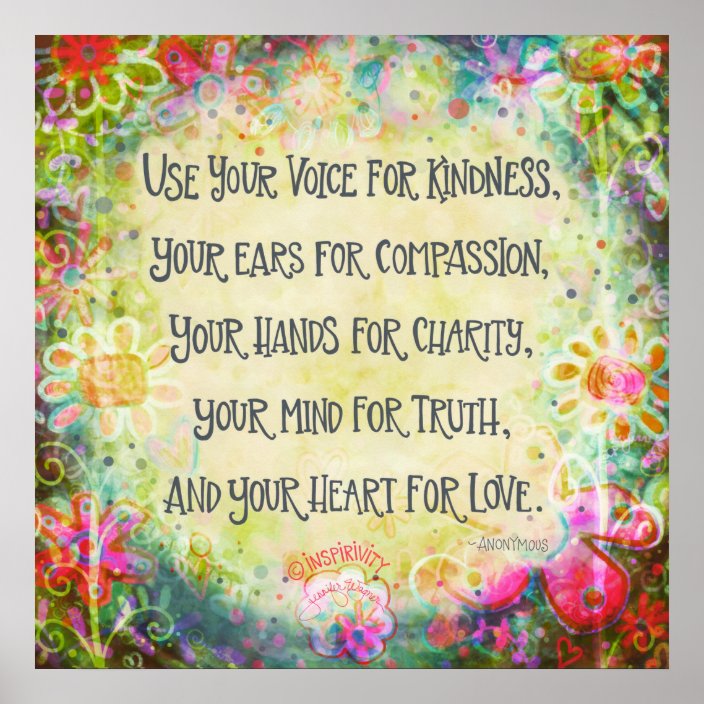 “Show Kindness” Inspirivity Poster | Zazzle
