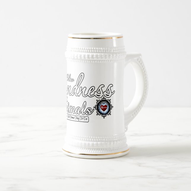 Show Kindness To Animals Beer Stein (Front Right)
