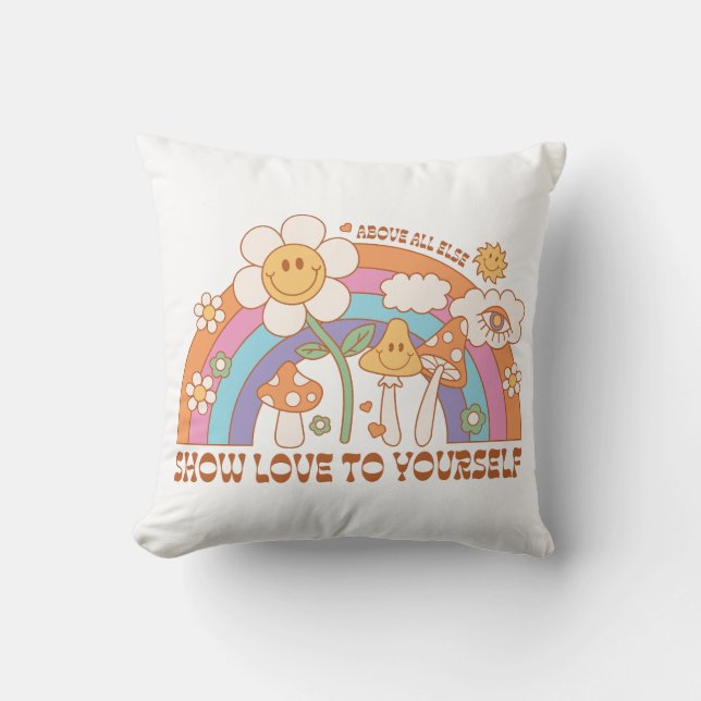 Show Love To Yourself Throw Pillow (Front)