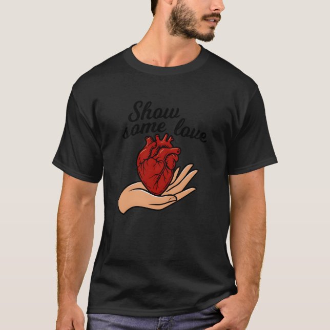 Show Love with a Heartfulouch girl T-Shirt (Front)
