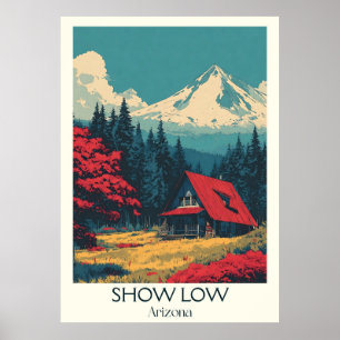 Show Low Arizona Retro Travel Poster