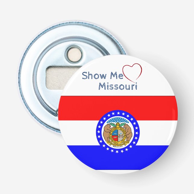 Show me Love Missouri Flag Bottle Opener (Front)