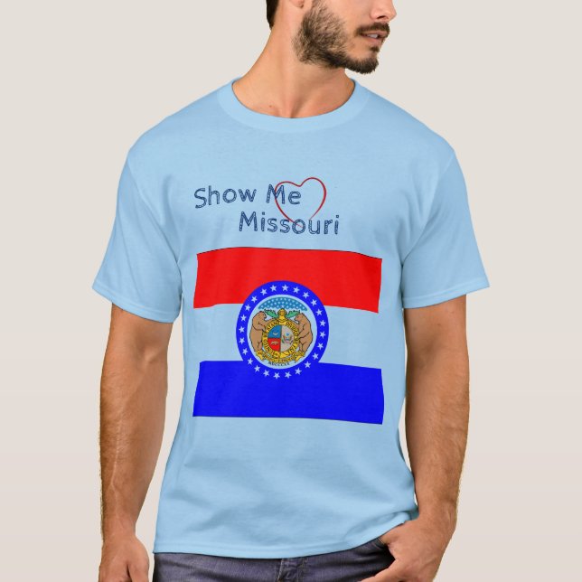 Show me Love Missouri Uni-sex  Patriotic  T-Shirt (Front)
