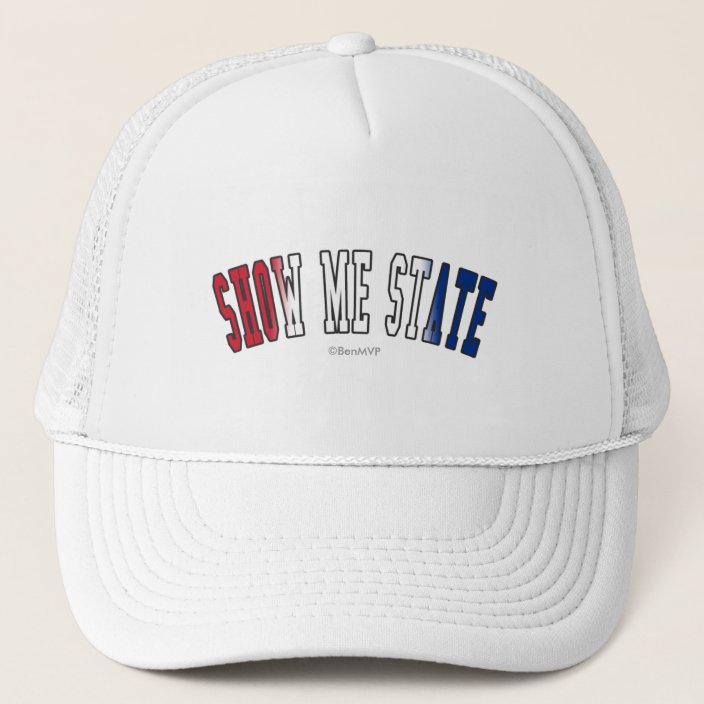 Show Me State in State Flag Colors Mesh Hat