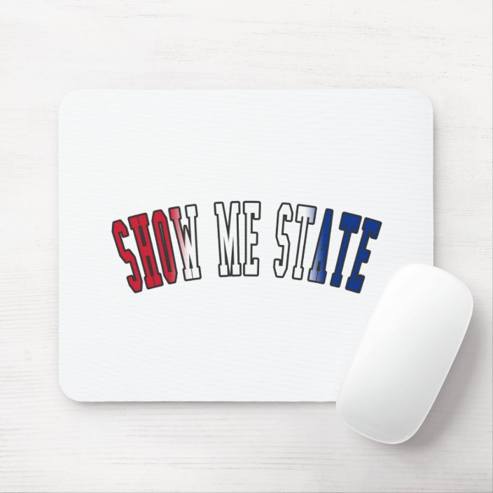 Show Me State in State Flag Colors Mousepad