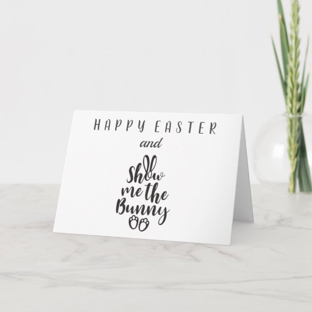SHOW ME THE BUNNY/BUNNY HOP **HAPPY EASTER** CARD (Front)