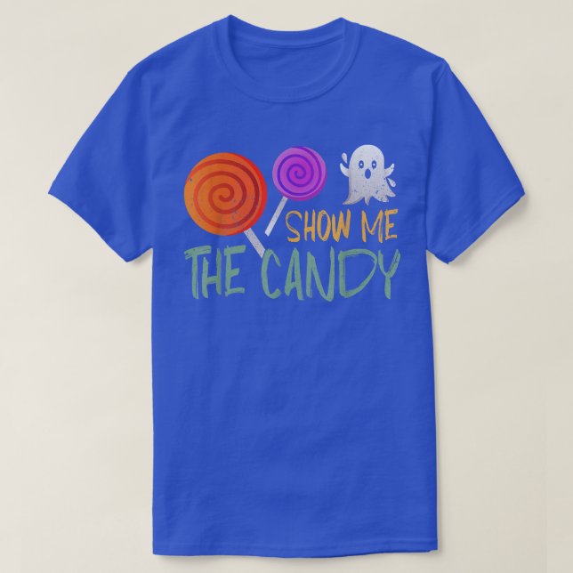 Show Me The CandyHalloween Apparel Funny Halloween T-Shirt (Design Front)