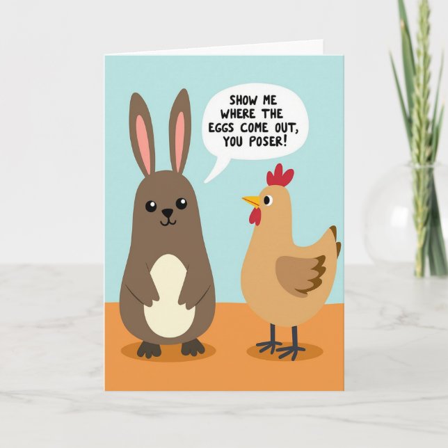 Show Me The Eggs Funny Card (Front)