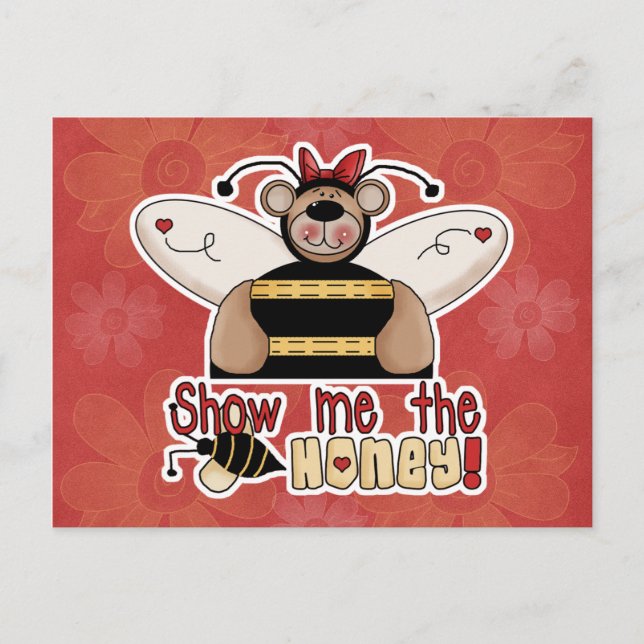 Show Me the Honey Bumble Bear Postcard (Front)