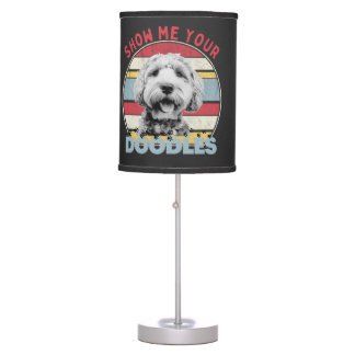 Show Me Your Doodles Vintage Sunset Design Table Lamp