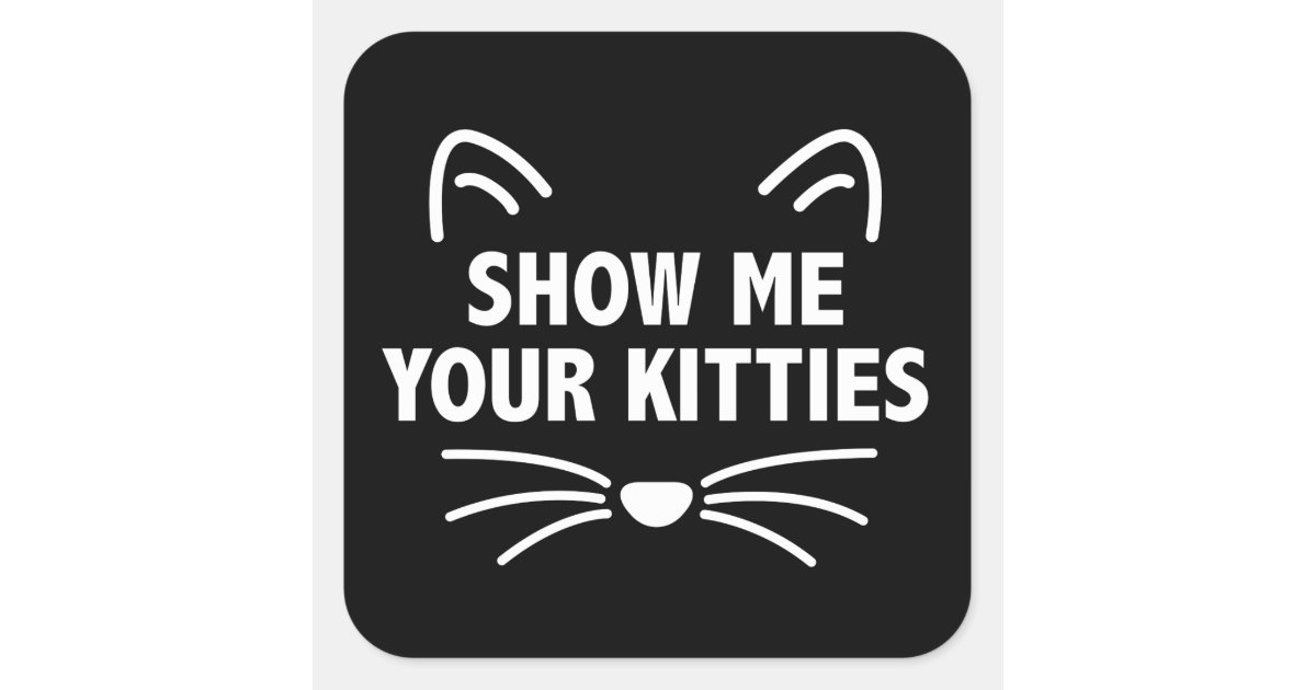 2 x Square Stickers 10 cm Funny Black Cat Kitten  #43895