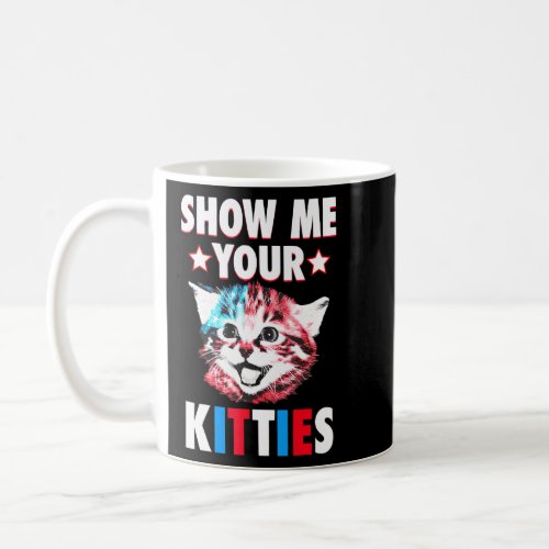 Show Me Your Kitties Cat Retro Vintage Sunset  Coffee Mug