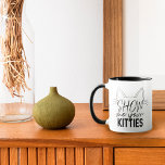 Show Me Your Kitties Quote Funny Joke Typography Mug<br><div class="desc">This cute and funny design is perfect for the fun-love jokester or the cat lover. It features the quote, "Show me your kitties, " in black handwritten script font typography with an adorable kitty cat ears and whiskers illustration. It's modern, cool, trendy, and humorous; the perfect gift for yourself, your...</div>