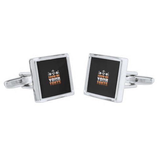 Show Me Your Torts Lawyer Law Student Paralegal Cufflinks