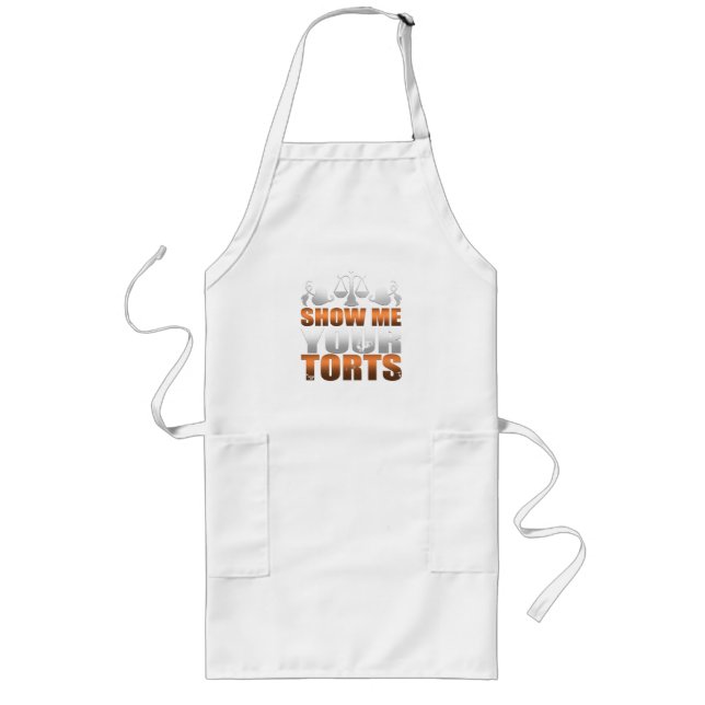 Show Me Your Torts Lawyer Law Student Paralegal Long Apron (Front)