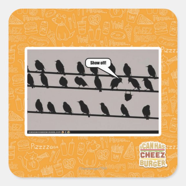 Show off! square sticker (Front)