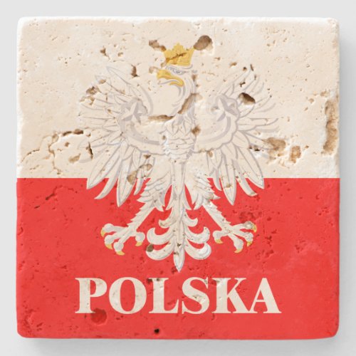 Show off your colors _ Polska Stone Coaster