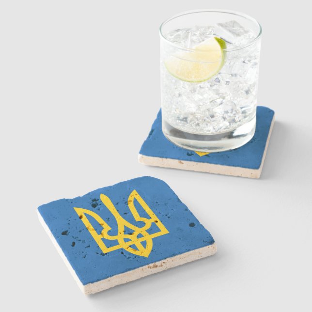 Show off your colors – Ukraine Stone Coaster (Side)