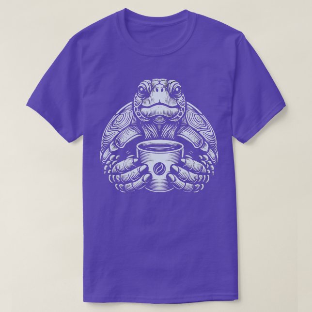 Show off your love for both tortoises and coffee w T-Shirt (Design Front)