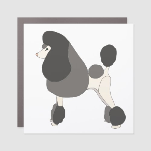 Show Poodle Car Magnet