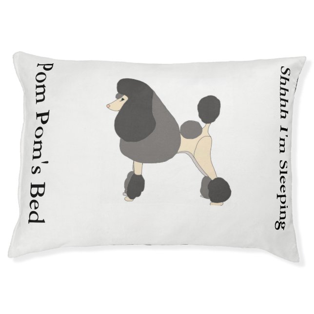 Show Poodle with white background Dog Bed (Front)